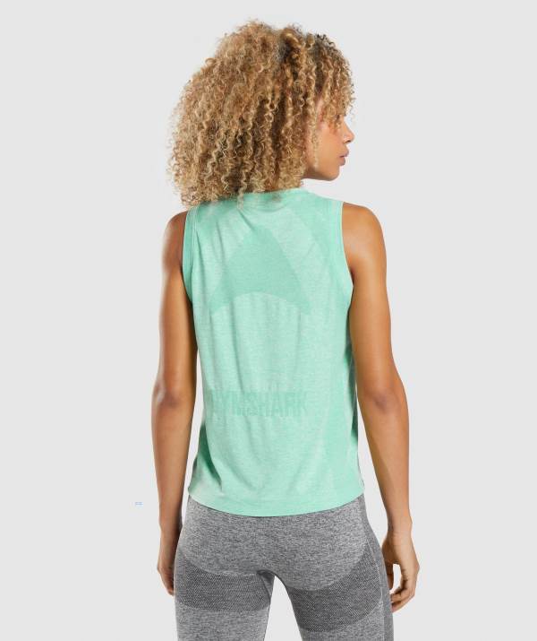 Damske Tielko Gymshark Flex Loose Top Zelene | LX9162543